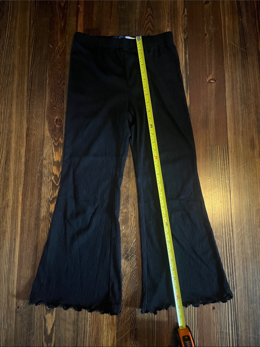 Old Navy Black Ribbed Flare Leggings for Kids